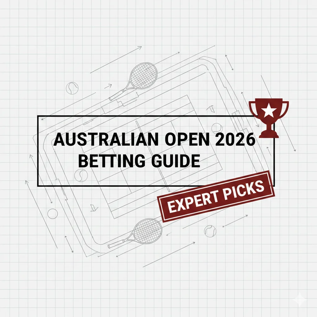 Australian Open 2026 betting guide - tennis court at Melbourne Park with semifinal odds and expert picks