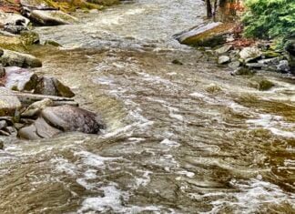 Pennsylvania covered bridge in autumn - Bucks County